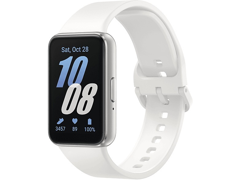 SAMSUNG Galaxy Fit3 Fitness Tracker Aluminium Fluorelastomer-Kautschuk, 130-185 mm, Silver