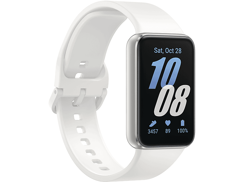 SAMSUNG Galaxy Fit3 Fitness Tracker Aluminium Fluorelastomer-Kautschuk, 130-185 mm, Silver