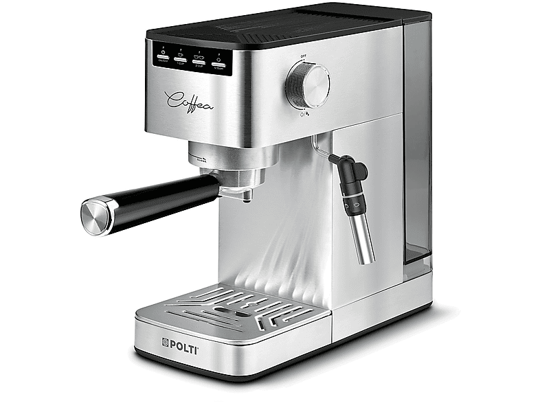 Macchina Caffè Polti Coffea P10S + 54 Cialde, 1450 W, Argento