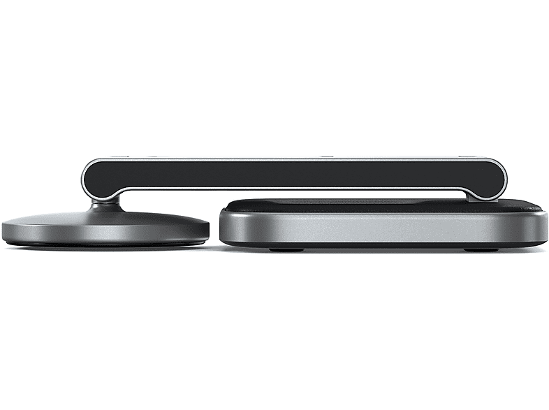 Satechi 3-in-1 QI2 Wireless Charging Stand, Schwarz/Grau; Wireless Charger — Foto 3 von 5