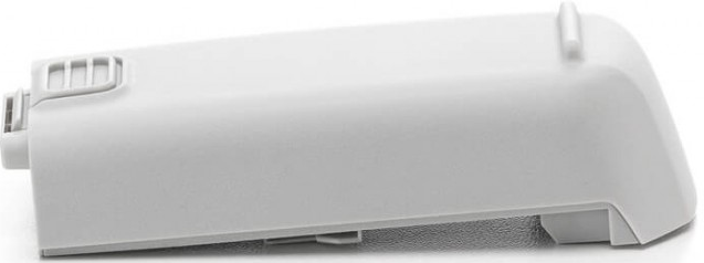 Une batterie de drone blanche avec un design rectangulaire et un connecteur.
