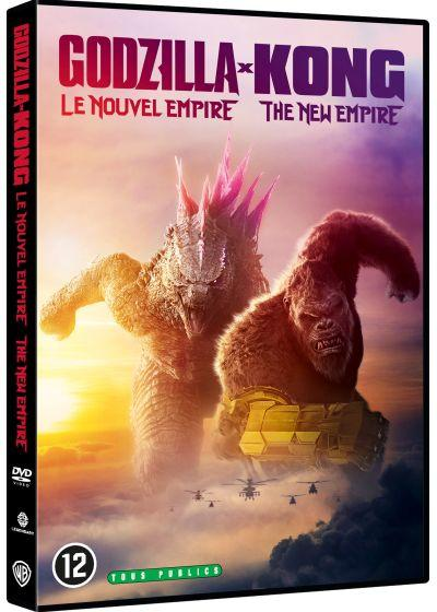 A DVD cover for the movie Godzilla x Kong, featuring the monsters.