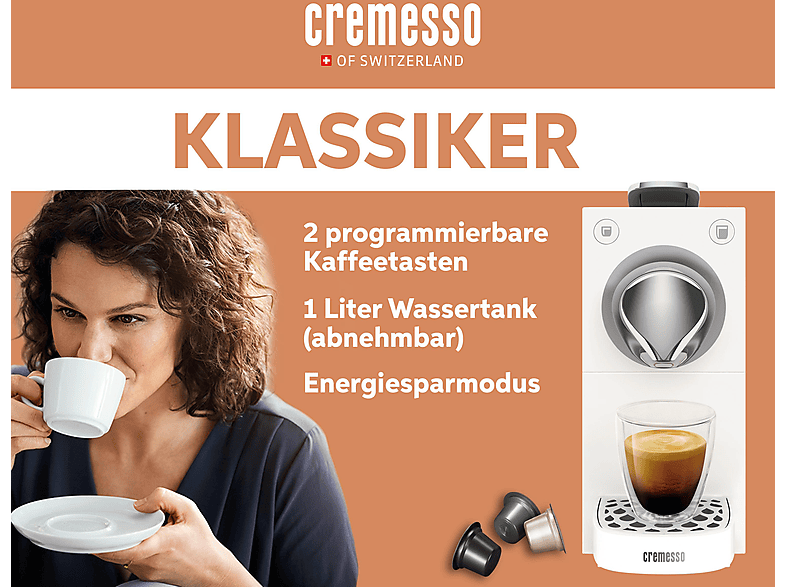 Cremesso 10172205 Una Automatic Pure Kapselmaschine Pure White — Foto 3 von 5
