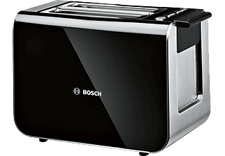 BOSCH Kenyérpirító Styline 860 W, 2 szeletes,  digitális fokozatszab., tükör-, kvarcüveg fűtés