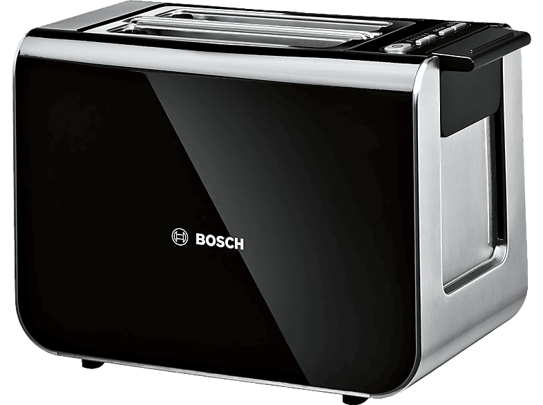 BOSCH Kenyérpirító Styline 860 W, 2 szeletes, digitális fokozatszab., tükör-, kvarcüveg fűtés