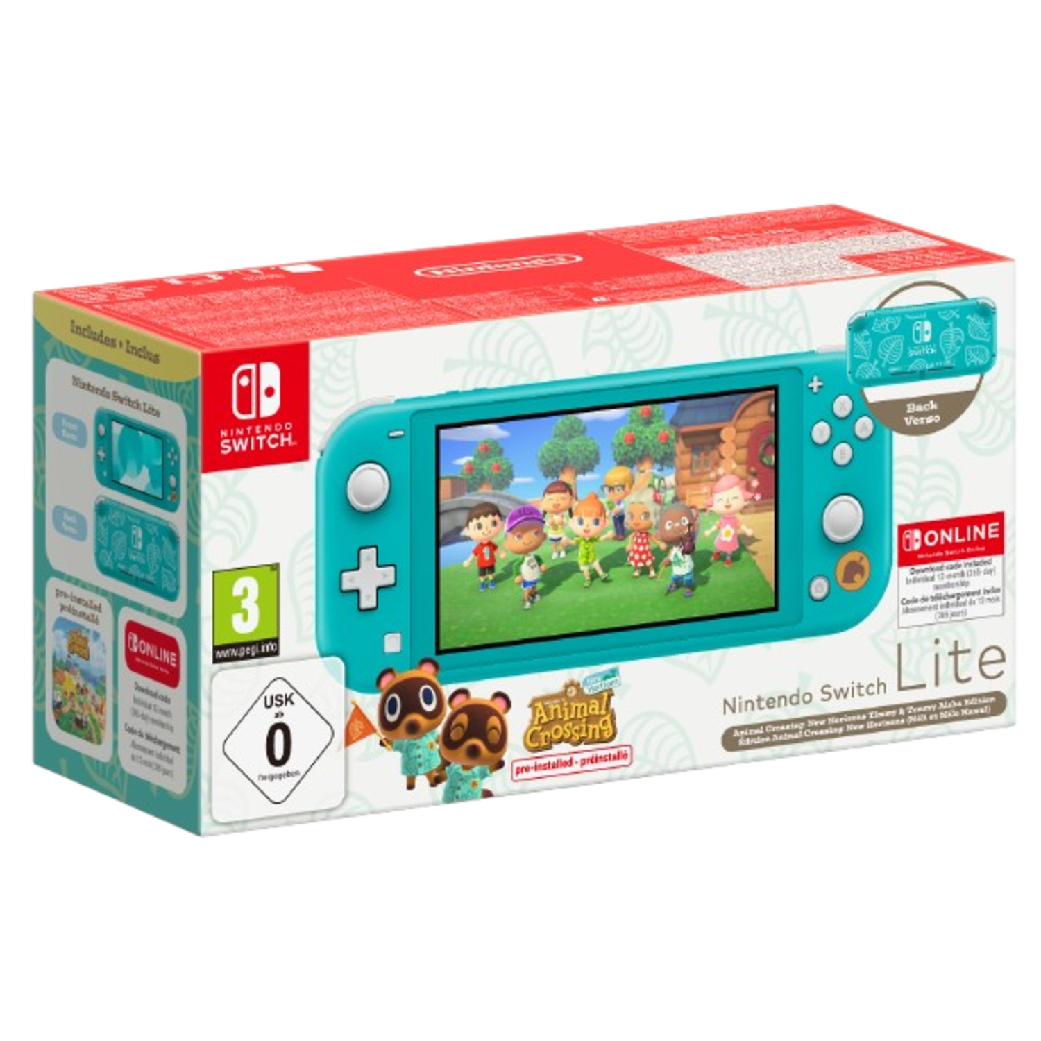 NINTENDO Switch Lite Turquoise | Tommy Aloha Editie + 12 maanden