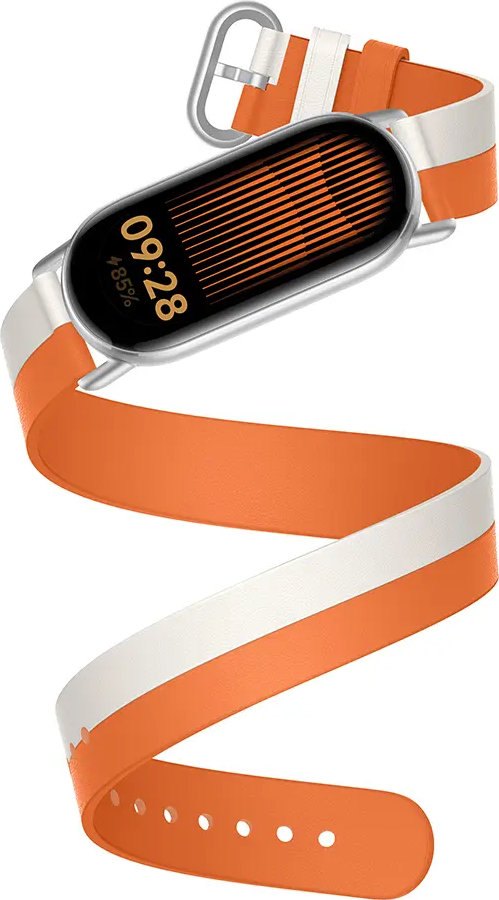 XIAOMI Dual-Tone Leather Strap, Armband, Xiaomi, Weiss/Orange