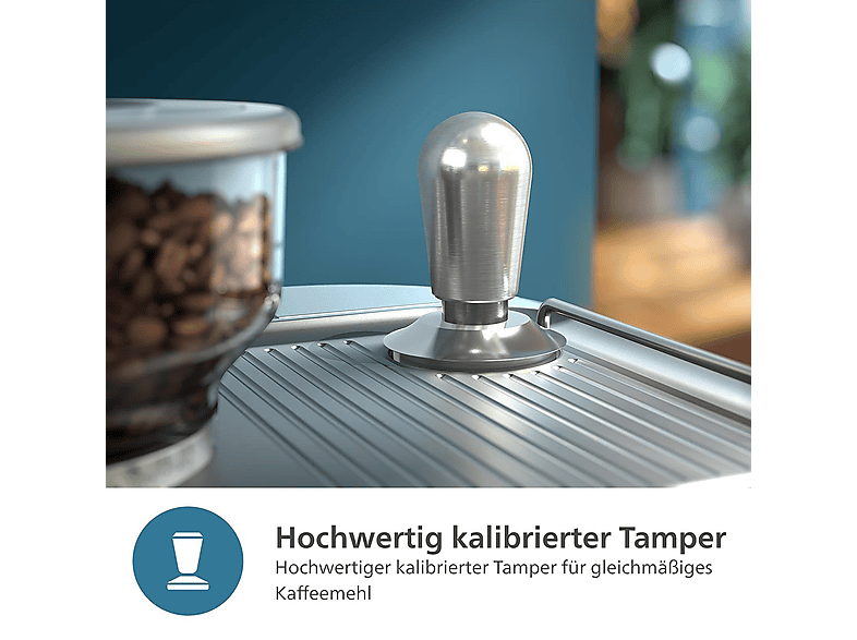 Philips PSA3218/01 Barista Brew Halbautomatische Espressomaschine (Silber, Konisches Mahlwerk aus Metall, 1350 Watt, 15 bar) — Foto 3 von 5