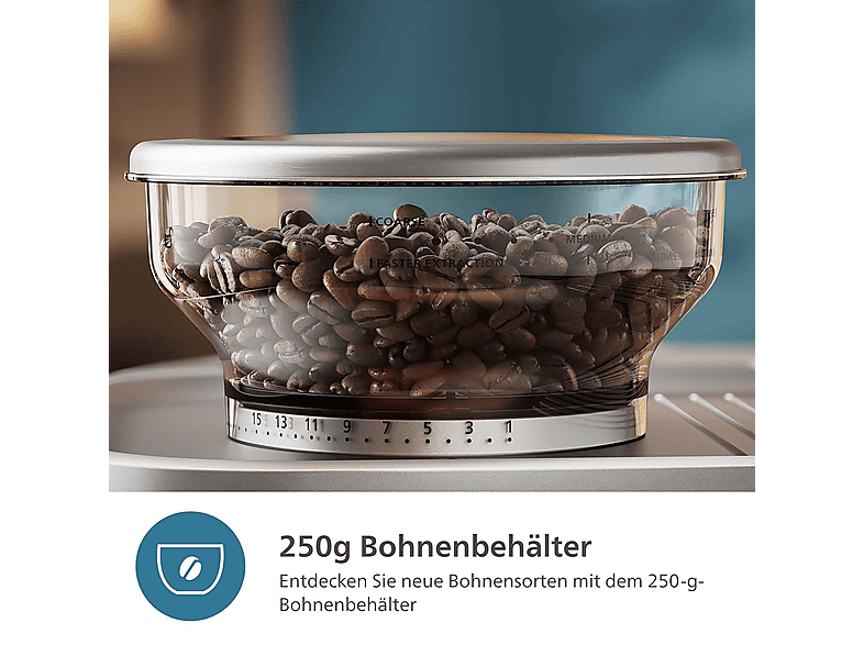 Philips PSA3218/01 Barista Brew Halbautomatische Espressomaschine (Silber, Konisches Mahlwerk aus Metall, 1350 Watt, 15 bar) — Foto 4 von 5