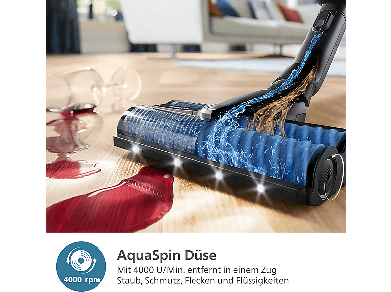 Philips XW9463/11 9000er Serie AquaTrio Kabelloser Nass- und Trockensauger, Schwarz — Foto 3 von 5