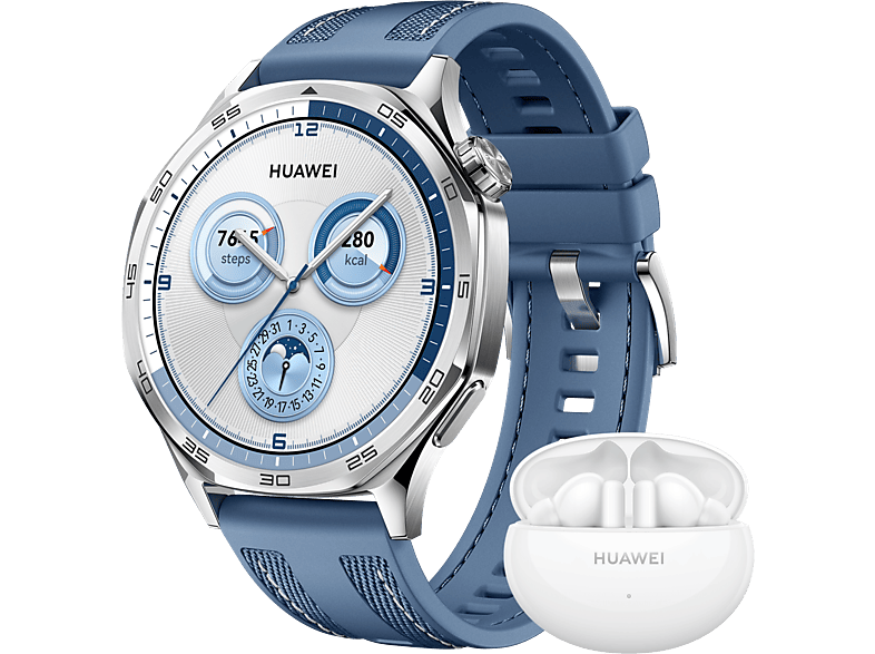 Huawei Combo Smartwatch Gt5 46mm Bleu + Freebuds 5i Blanc (hua20256)