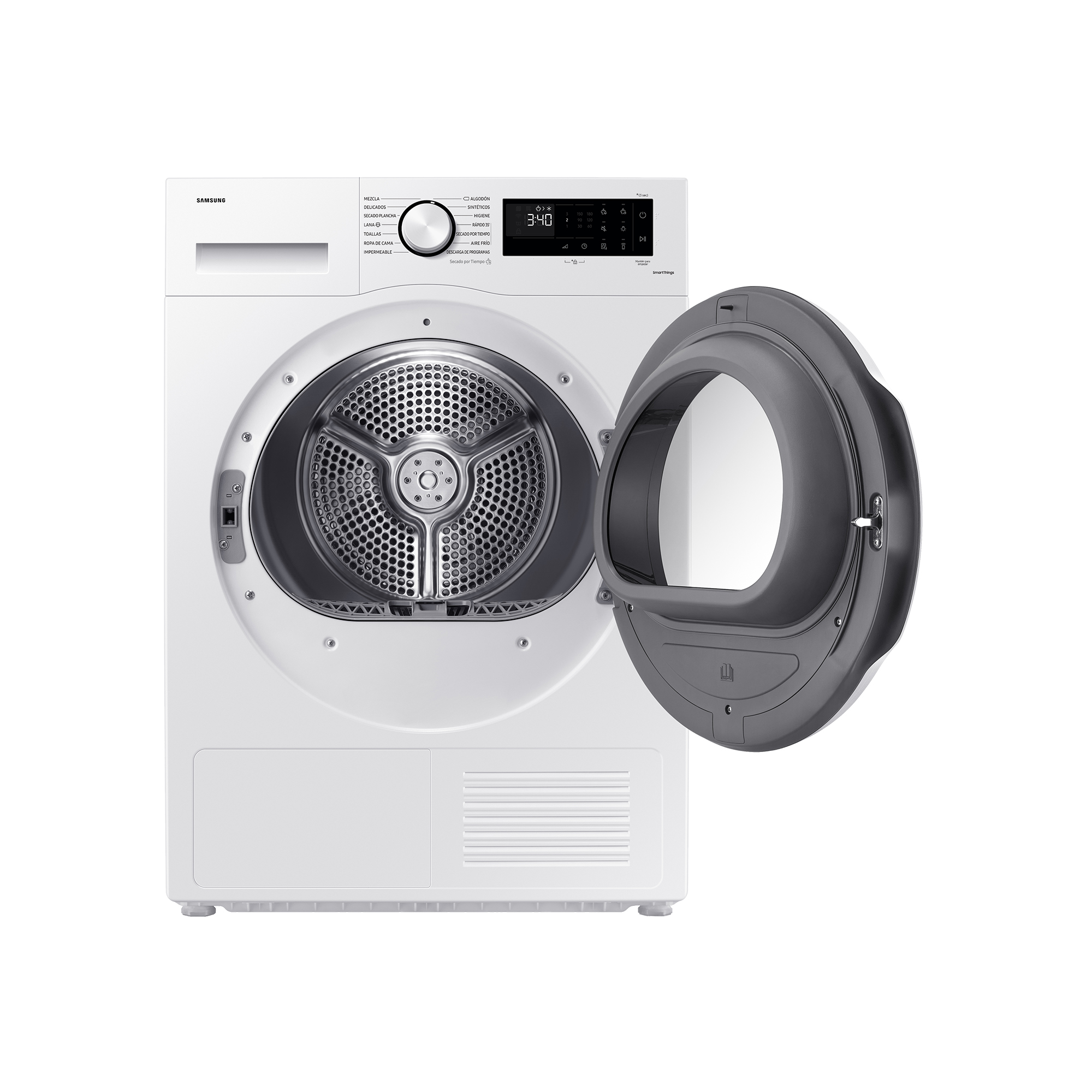 Secadora bomba de calor - Samsung DV90CGC2A0TEEC, 9 Kg, 13 programas, WiFi con SmartThings, OptimalDry, Blanco