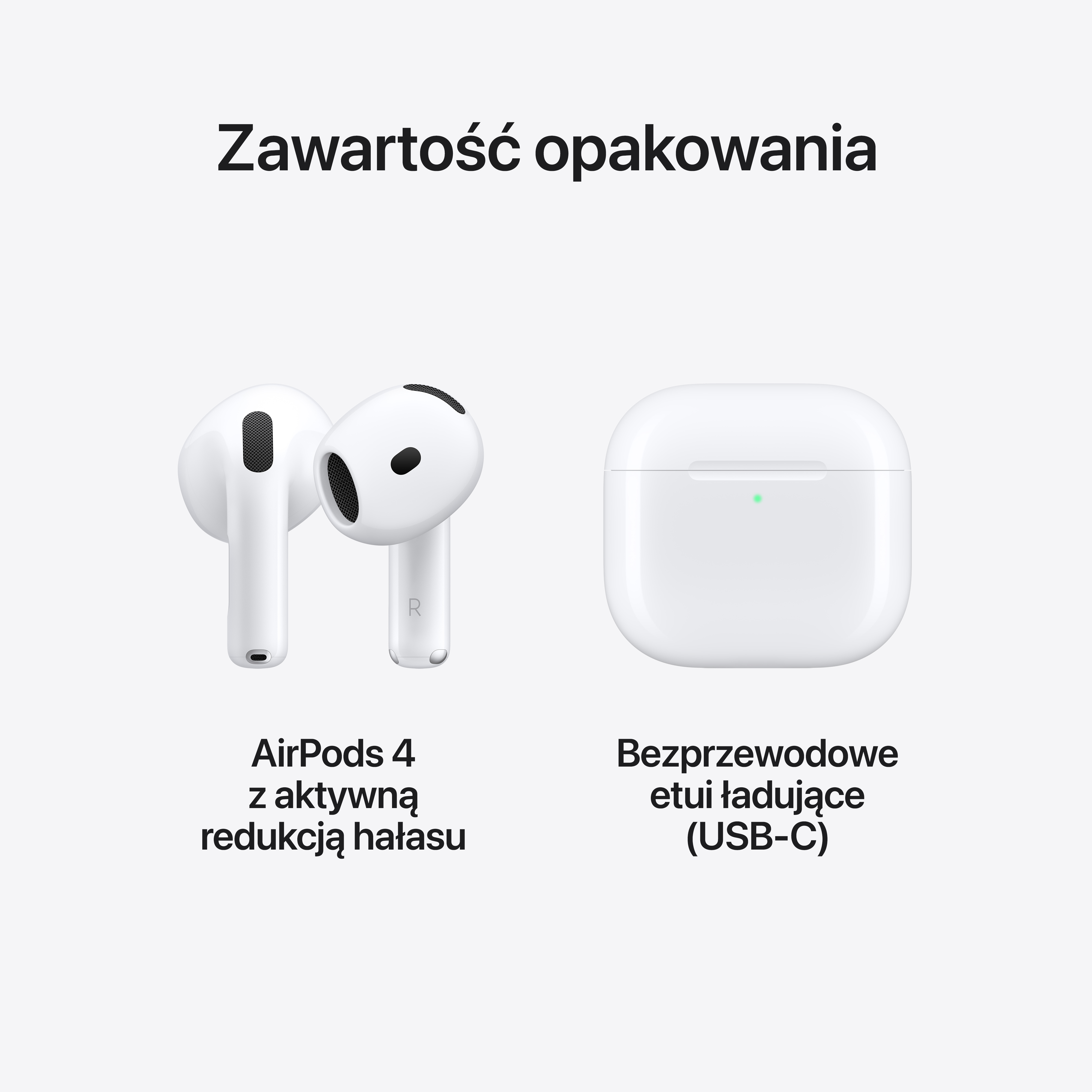 Słuchawki APPLE AirPods 4 z aktywną redukcją hałasu MXP93ZM/A