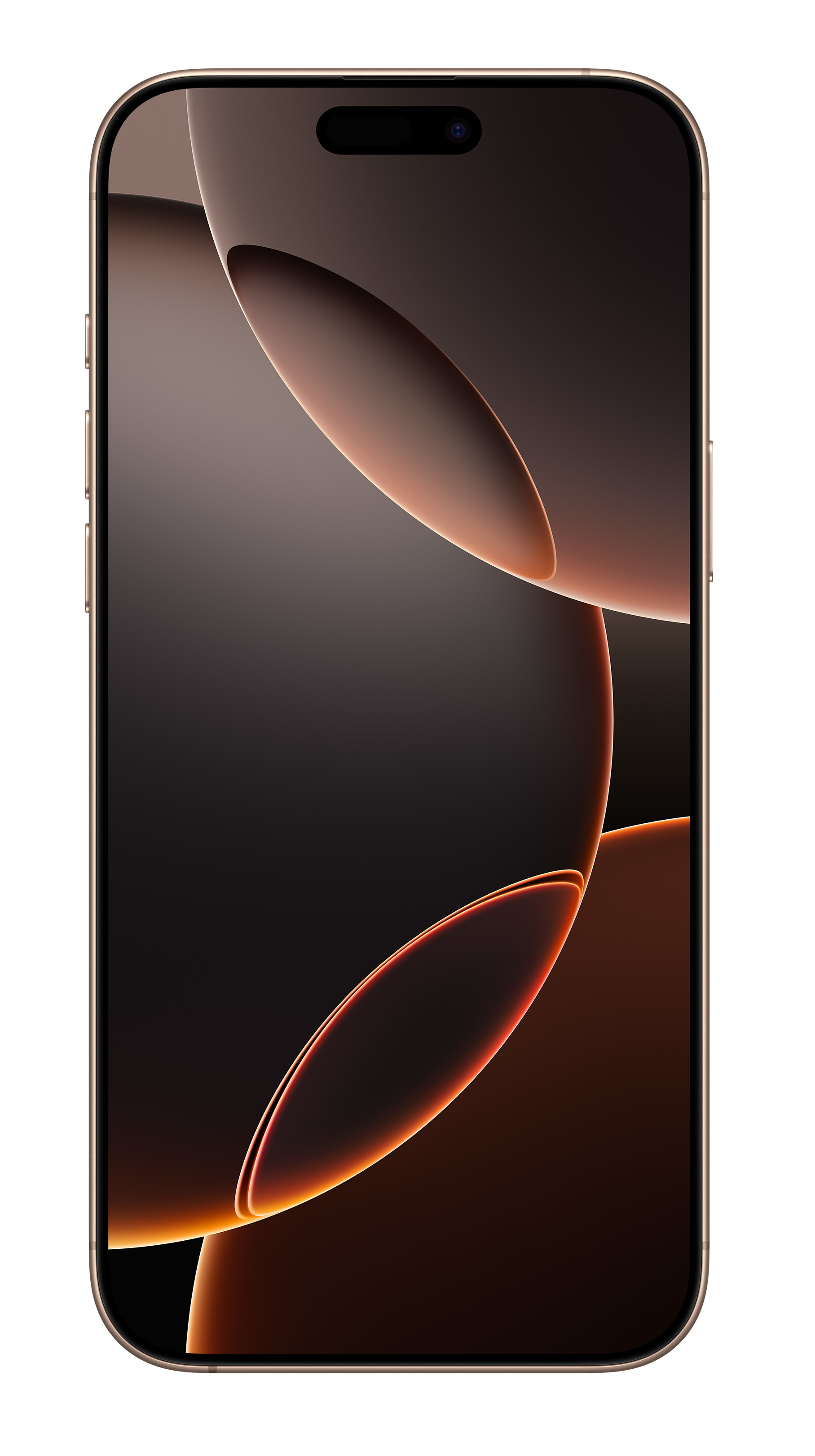 Smartfon z ciemnym gradientem tapety.