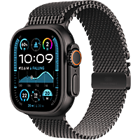 MediaMarkt APPLE Watch Ultra 2 GPS + Cellular 49mm Black Titanium Milanese Loop Medium Smartwatch Black aanbieding