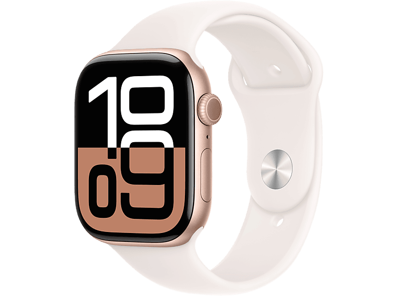 Apple Watch S10 GPs 46 Mm Aluminum Rose Gold Kast Light Blush Sport Band S/m (mwwv3qf/a)