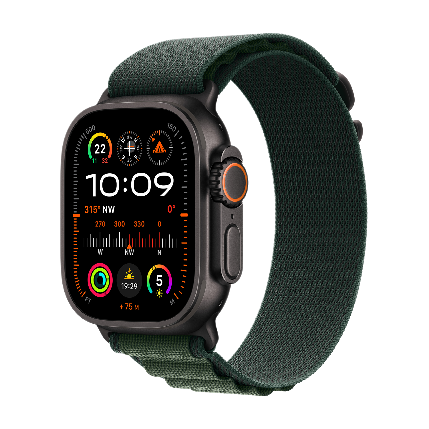 Apple Watch Ultra 2 GPs + Cellular 49mm Dark Green Alpine Loop Small Smartwatch