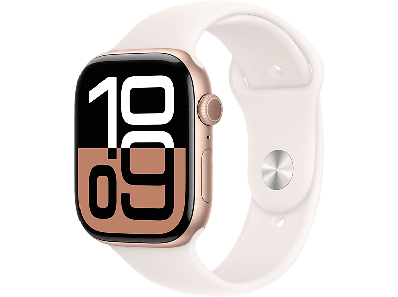 Apple Watch S10 GPs + Cellular 46 Mm Aluminum Rose Gold Kast Light Blush Sport Band M/l (mwy83qf/a)