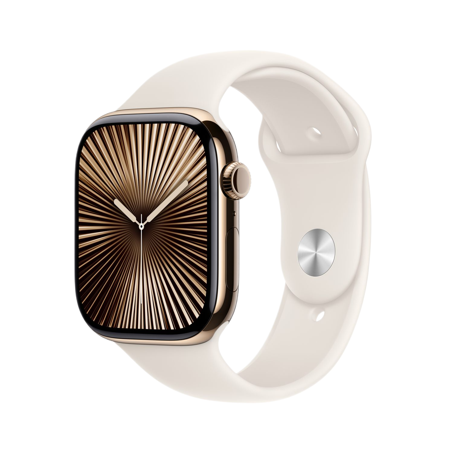 Apple Watch Series 10 GPs + Cellular 46mm Starlight Sport Band S/m Smartwatch Gold