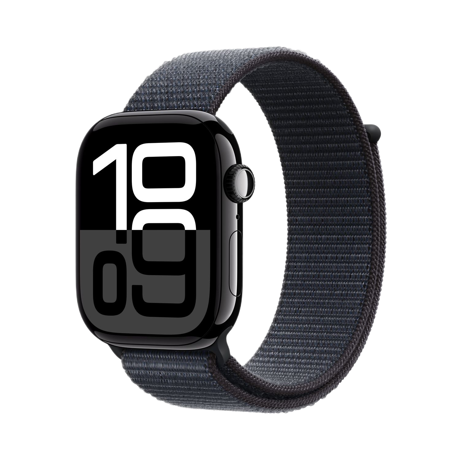 Apple Watch Series 10 GPs + Cellular 46mm Ink Sport Loop Smartwatch Jet Black