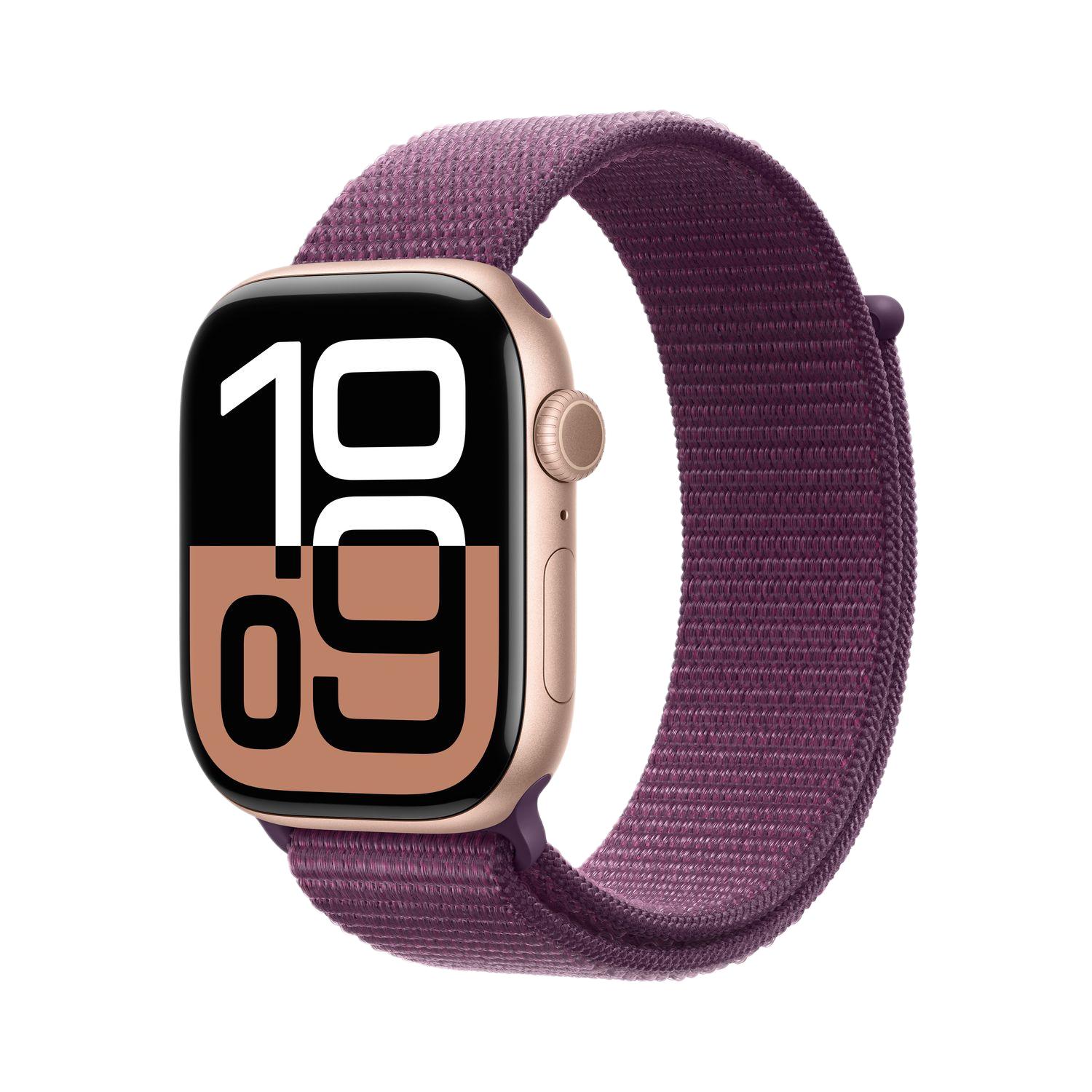 Apple Watch Series 10 GPs 42mm Plum Sport Loop Smartwatch Rose Gold