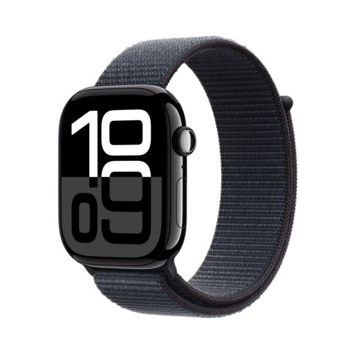 Apple Watch Series 10 GPS 46mm Jet Black Aluminum Case with Ink Sport Loop