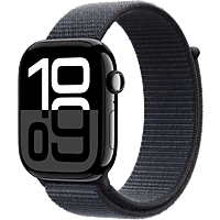MediaMarkt APPLE Watch Series 10 GPS 46mm Ink Sport Loop Smartwatch Jet Black aanbieding
