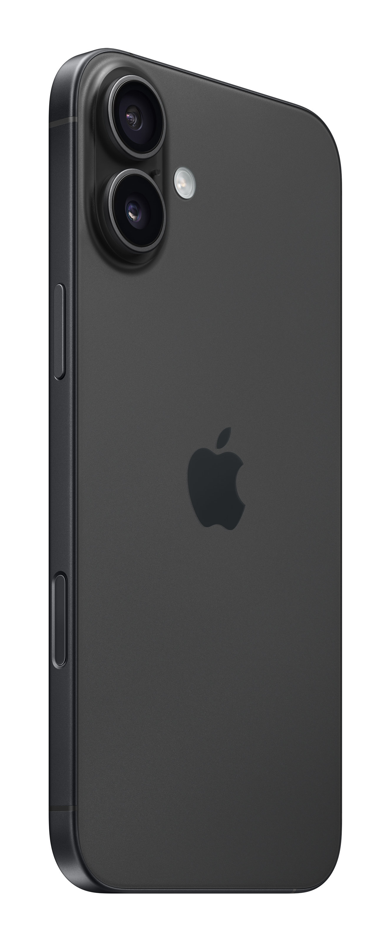 Czarny iPhone, pokazujący tył z logo Apple i aparatem.