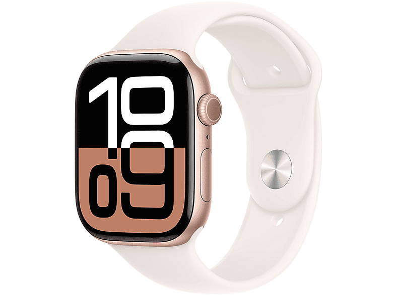 Apple Watch Series 10 GPS 46mm in alluminio color oro rosa con cinturino Sport fard - S/M Smartwatch