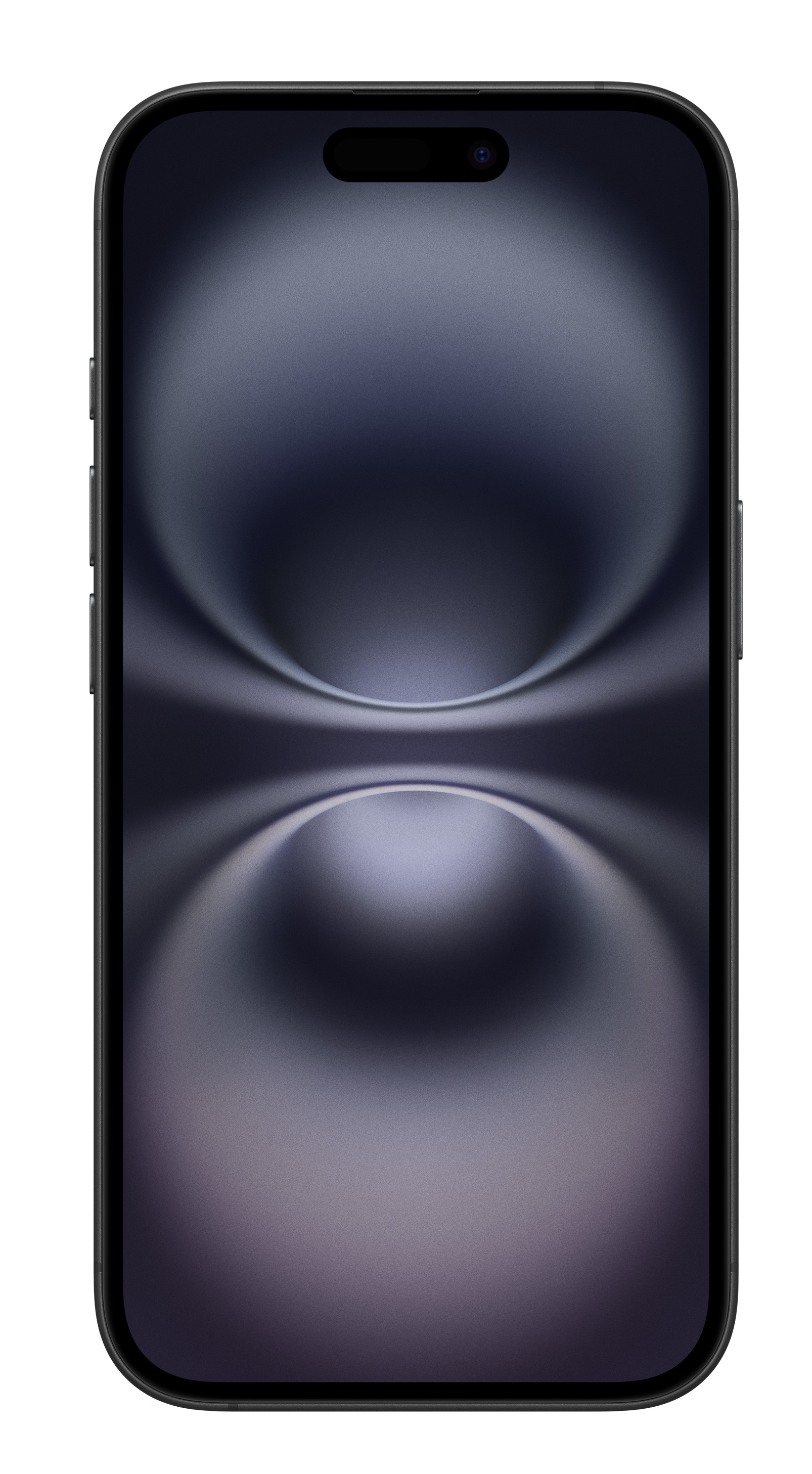 Zbliżenie ekranu iPhone'a z ciemnym, wirującym, abstrakcyjnym wzorem.