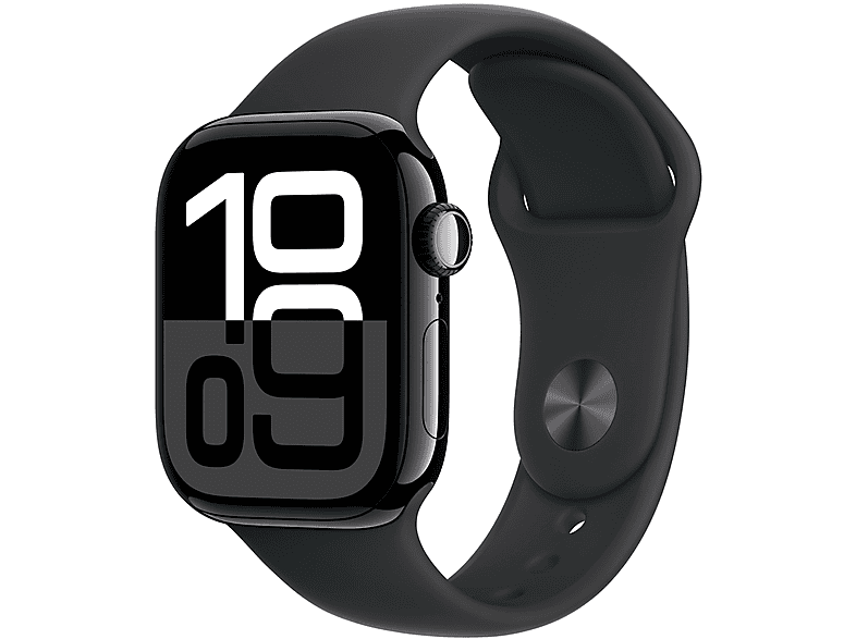 Apple Watch Series 10 GPS 42mm in alluminio color Jet Black con cinturino Sport nero - M/L Smartwatch