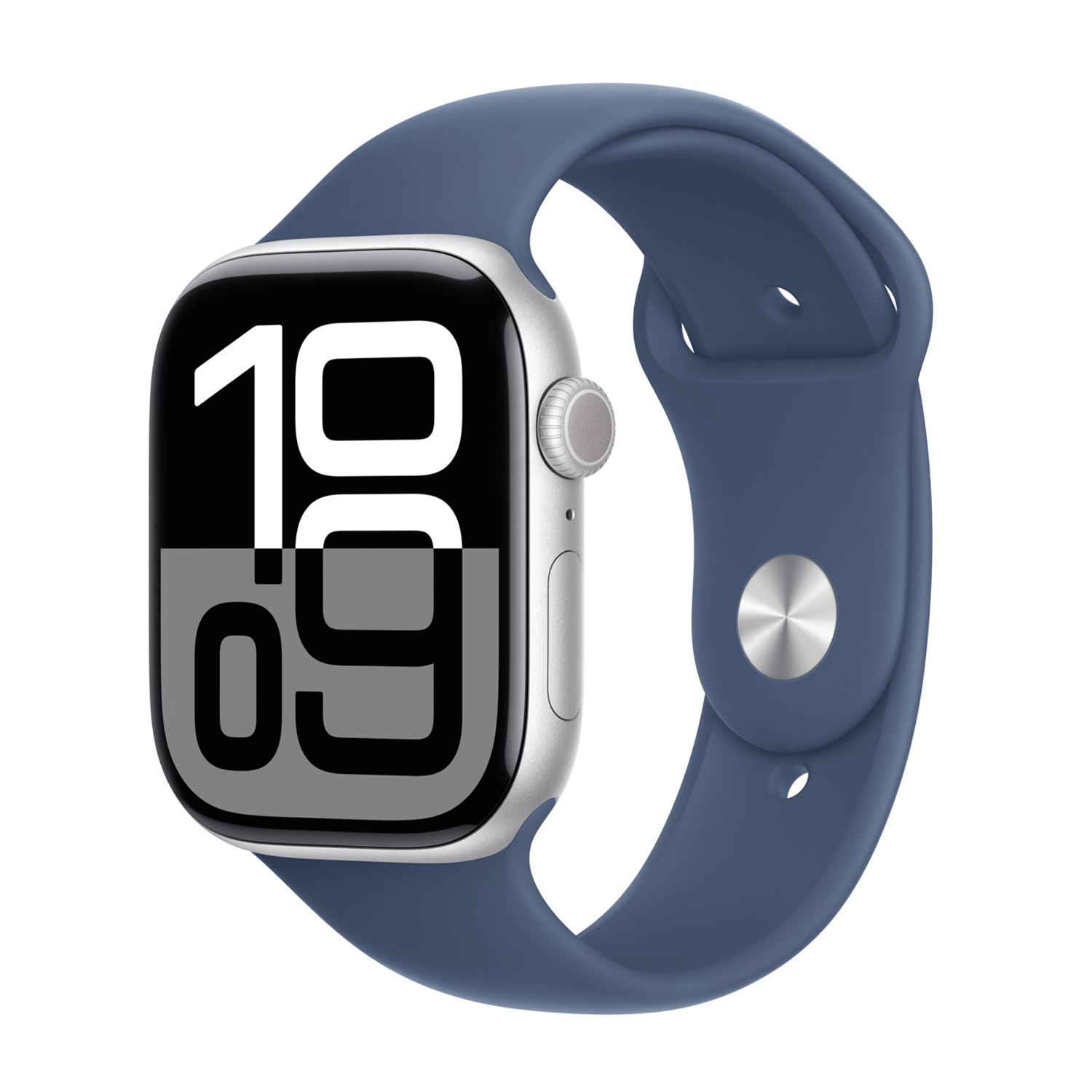 APPLE Watch Series 10 GPS + Cellular 46mm in alluminio color argento con cinturino Sport denim - M/L