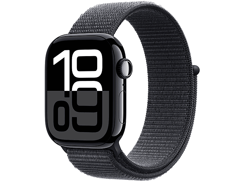Apple Watch Series 10 GPS + Cellular 42mm in alluminio color Jet Black con cinturino Sport Loop inchiostro Smartwatch