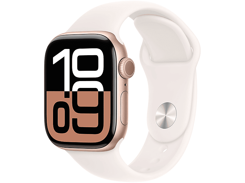 Apple Watch Series 10 GPS + Cellular 42mm in alluminio color oro rosa con cinturino Sport fard - S/M Smartwatch