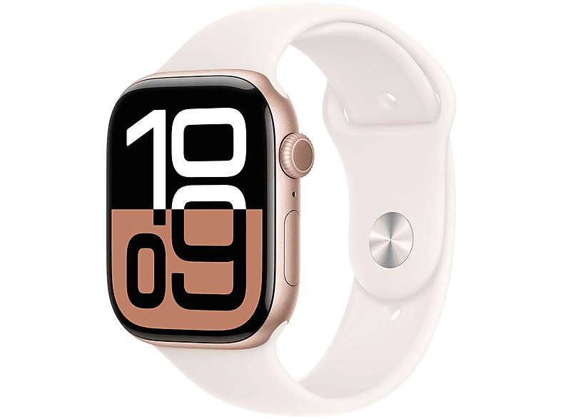 Apple Watch Series 10 GPS + Cellular 46mm in alluminio color oro rosa con cinturino Sport fard - M/L Smartwatch