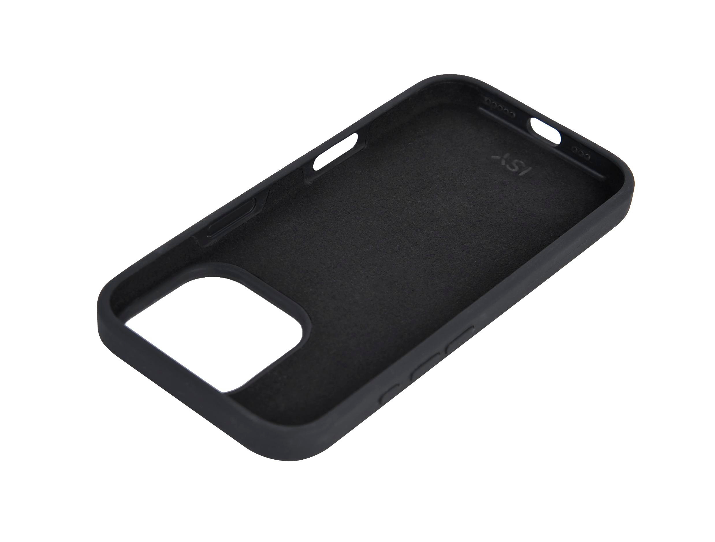 Schwarze iPhone-Hülle innen, zeigt die Innenseite der Hülle mit der Modellbezeichnung XS Max.