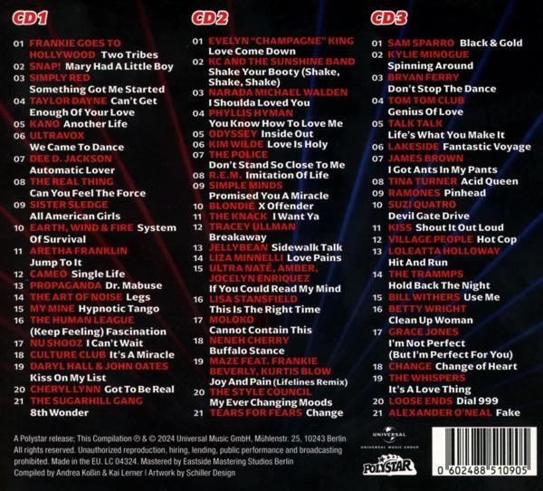 Drei CDs mit Tracklisten. Text auf Englisch.