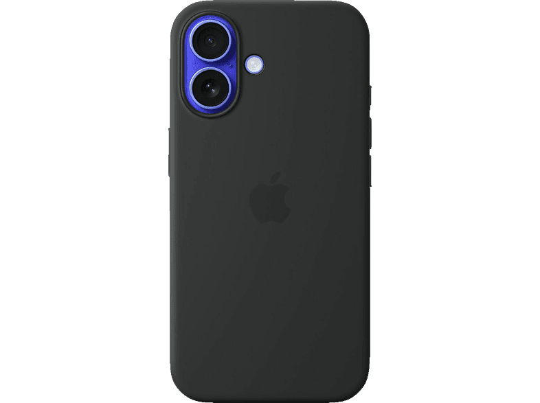 Apple Silikon Case mit MagSafe Backcover, für Apple iPhone 16, Schwarz; Handyhülle