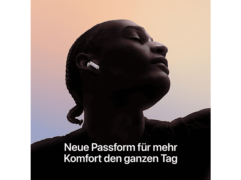 APPLE AirPods 4, In-ear Kopfhörer Bluetooth Weiß