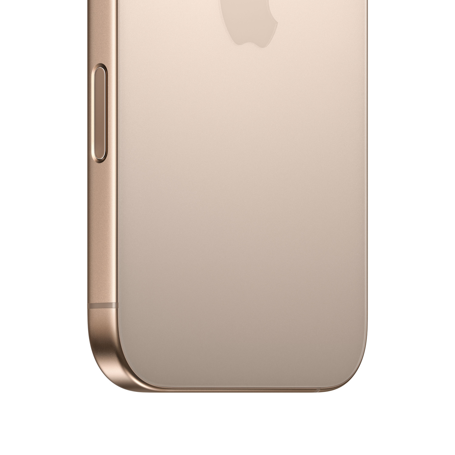 Gros plan du bord inférieur d'un smartphone doré.