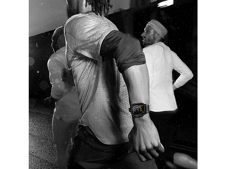 APPLE Watch Ultra 2 GPS + Cellular 49 mm Alpine Loop Armband Dunkelgrün 2024 Smartwatch Titangehäuse, 145 - 190 mm, Schwarz