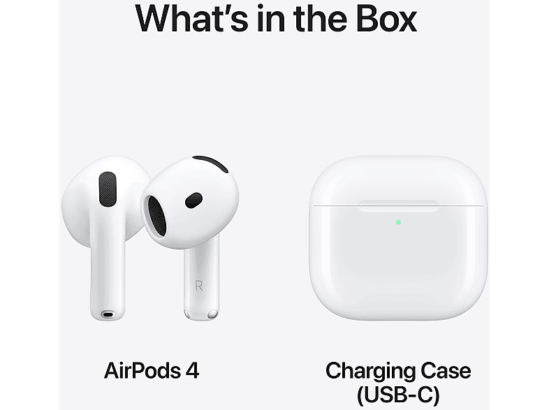 APPLE couteurs sans fil AirPods 4 + tui de chargement (MXP63ZM/A)