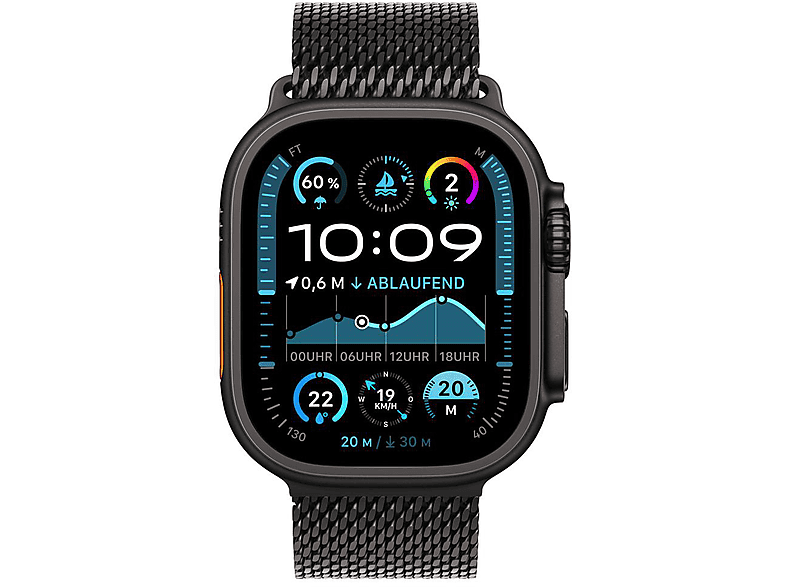 Thumbnail - APPLE 49 mm Milanaise Armband (L), Ersatzarmband, Titan Schwarz