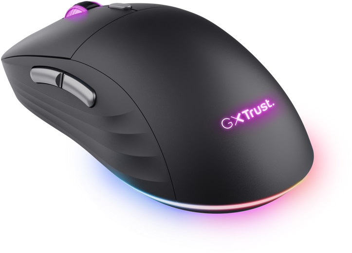 TRUST GXT 926 Redex II vezeték nélküli optikai egér, max 10000 dpi, 6 gomb, RGB LED, fekete (25126)