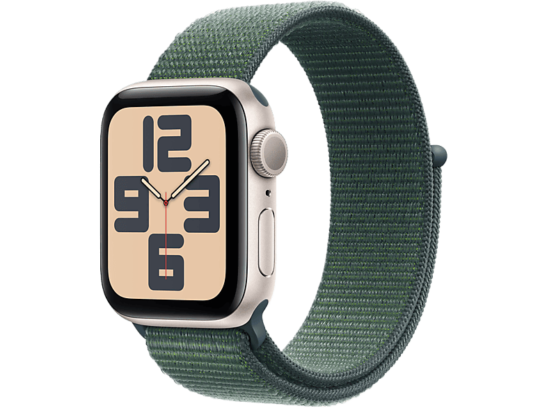 Apple Watch Se GPs 40mm Starlight Aluminium Case Lake Green Sport Loop