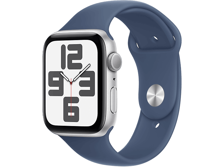 Apple Watch Se GPs 44mm Silver Aluminium Case Denim Sport Band S/m