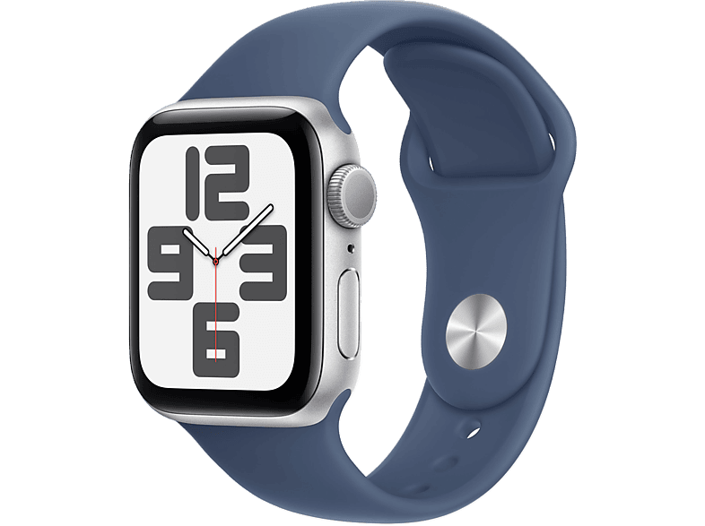 Apple Watch Se GPs 40mm Silver Aluminium Case Denim Sport Band S/m