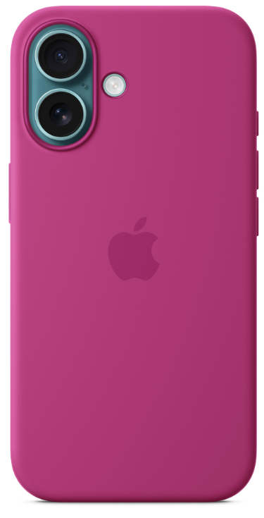 Różowy telefon z dwoma tylnymi aparatami i logo Apple.