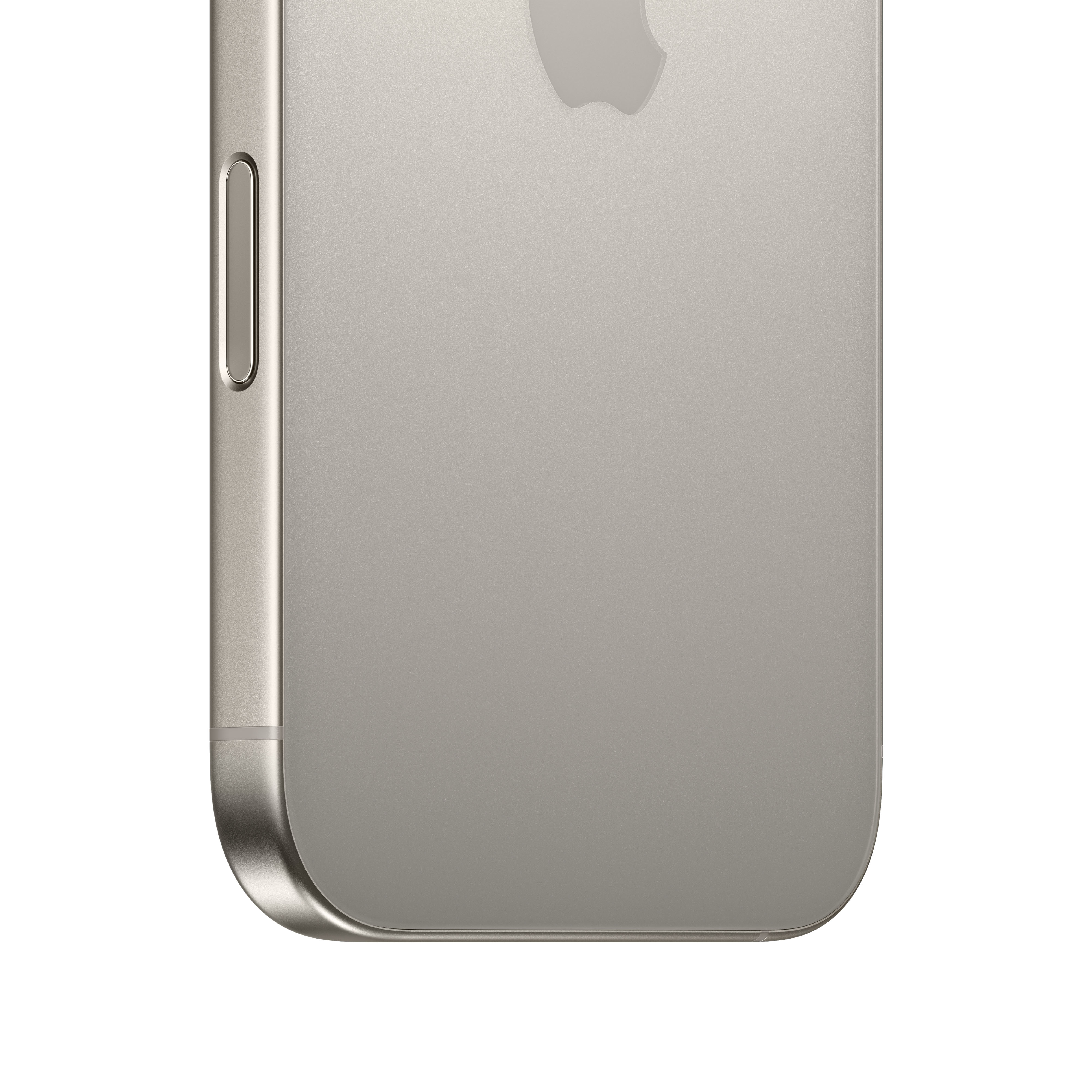 Gros plan d'un téléphone argenté, vue latérale, bouton d'alimentation.