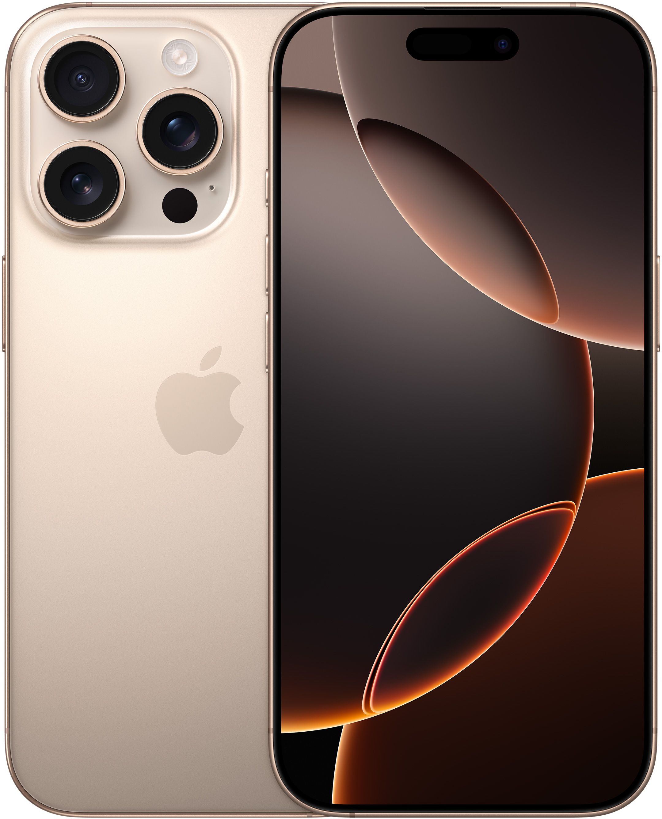 Arany iPhone három hátlapi kamerával, gradiens kijelzővel.